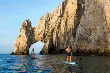 Natural rock formation known as Land's End where the Sea of Cortez meets the Pacific Ocean