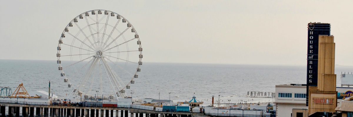 Ferris wheel looking over Atlantic City