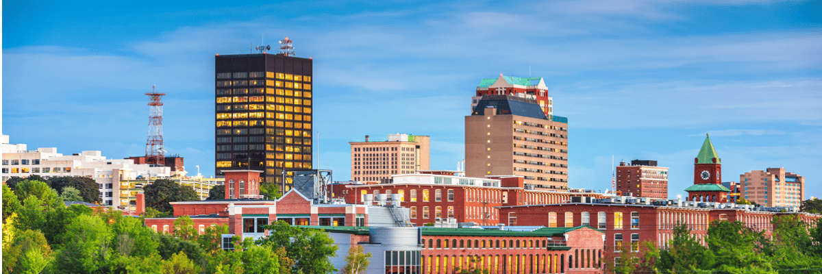 The Manchester, New Hampshire skyline