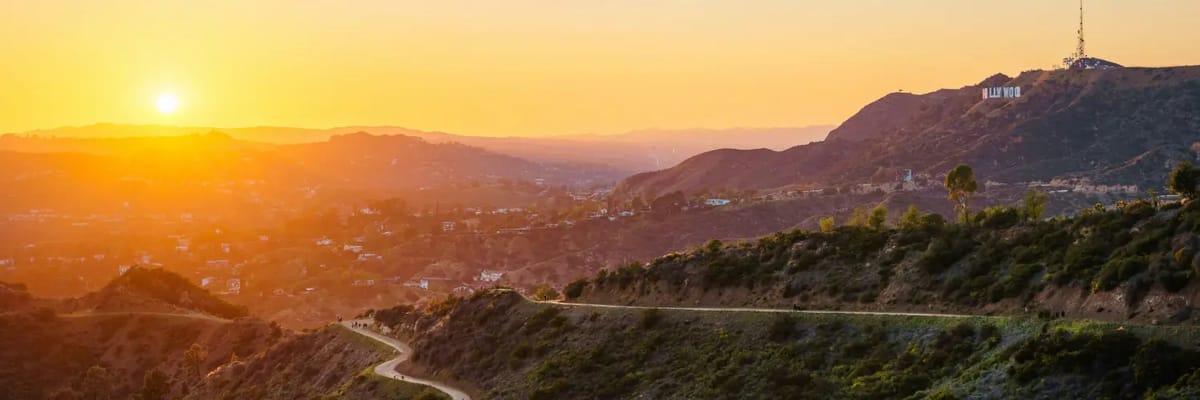 Hollywood sign near burbank california