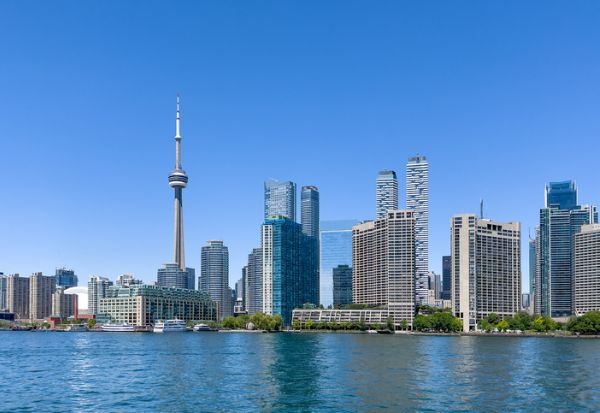 Toronto skyline in the sunshine