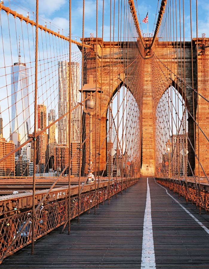 View of New York bridge.