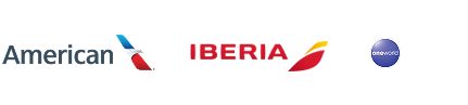 American and Iberia logos