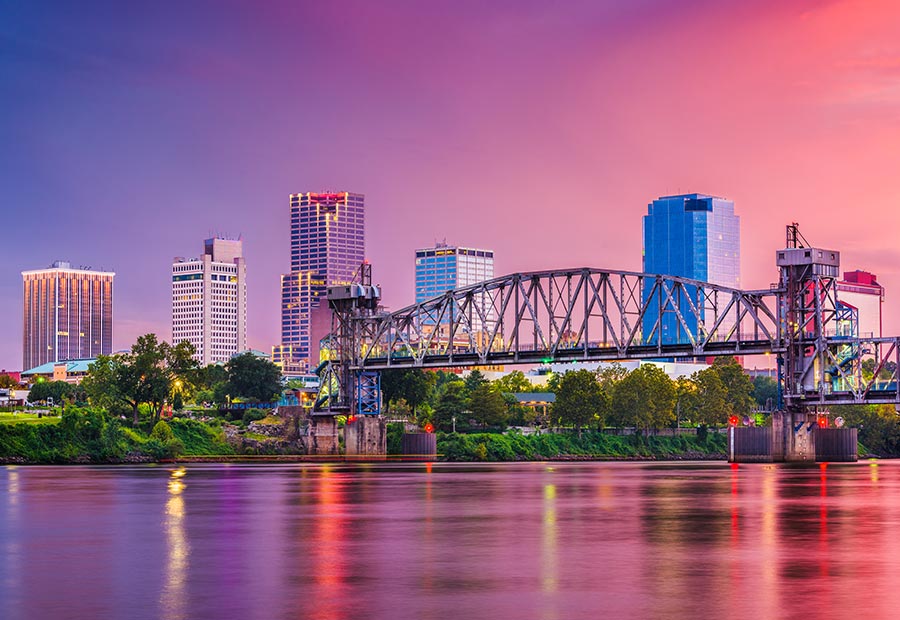 View of downtown Little Rock, Arkansas