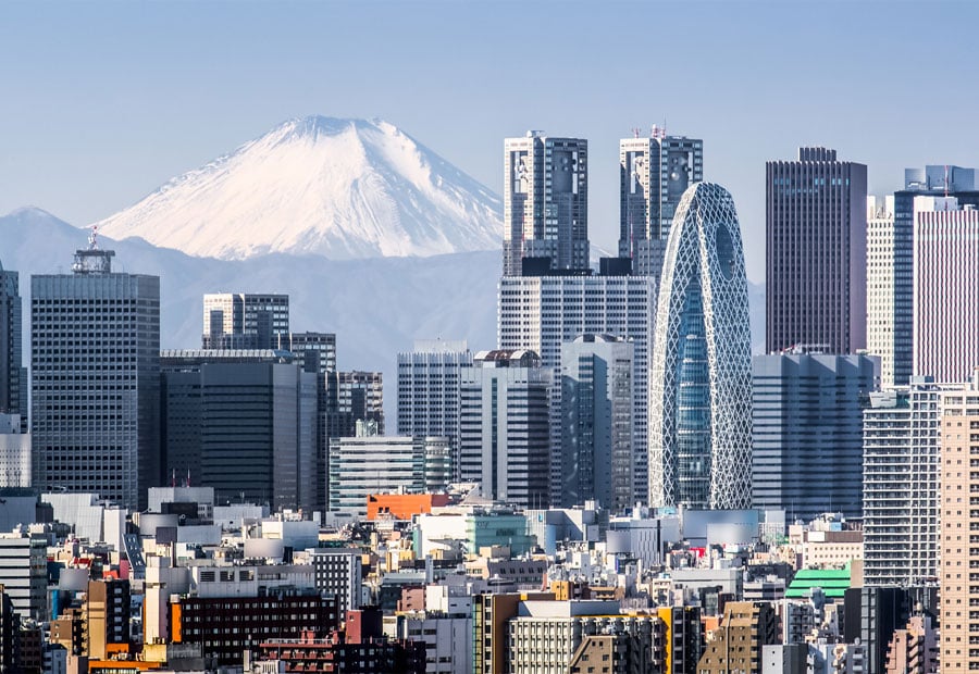 View of Tokyo, Japan.