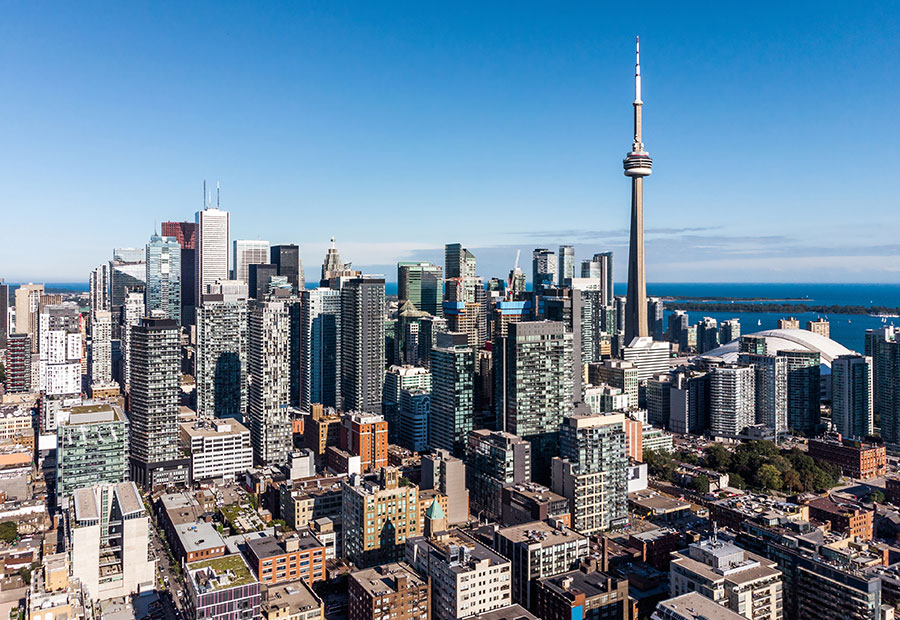 Toronto skyline with the CN Tower.
