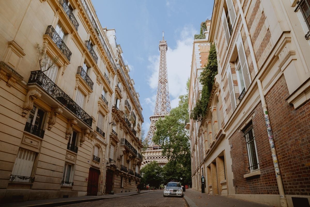 Romantic European city architecture