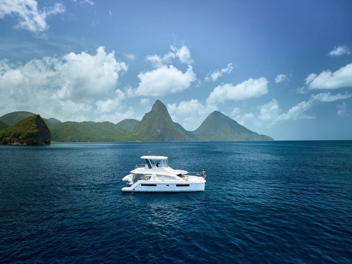 Tropical island landscape in St. Lucia