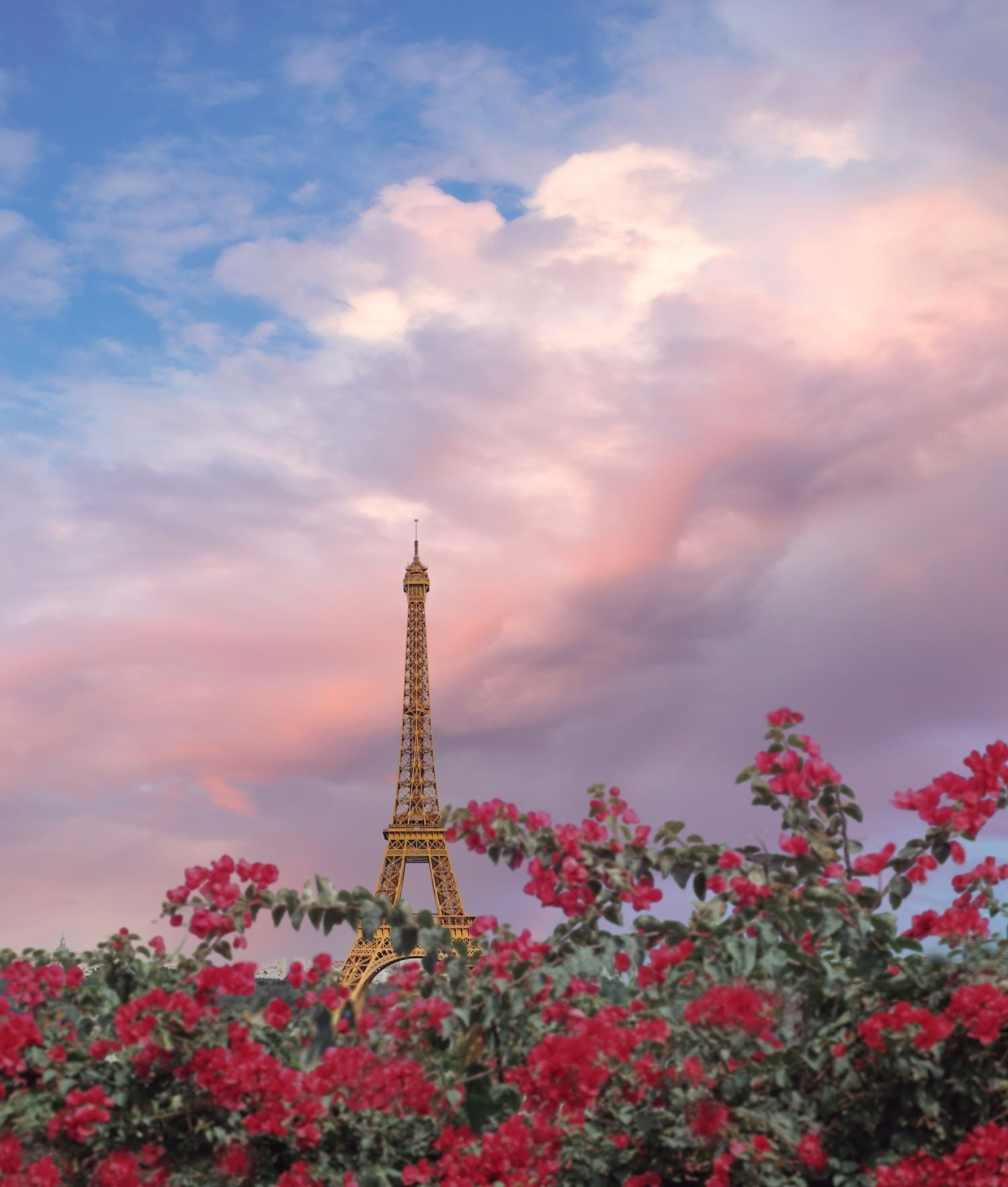 Romantic Paris city scenery