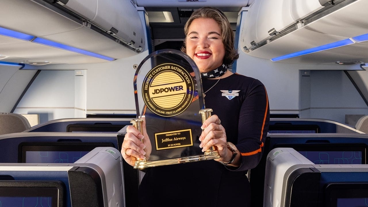 JD Power 2026 awarded to JetBlue for #1 in customer satisfaction among first/business class airlines in North America.