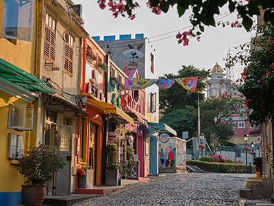 Taipa Village Cobble Stone Street