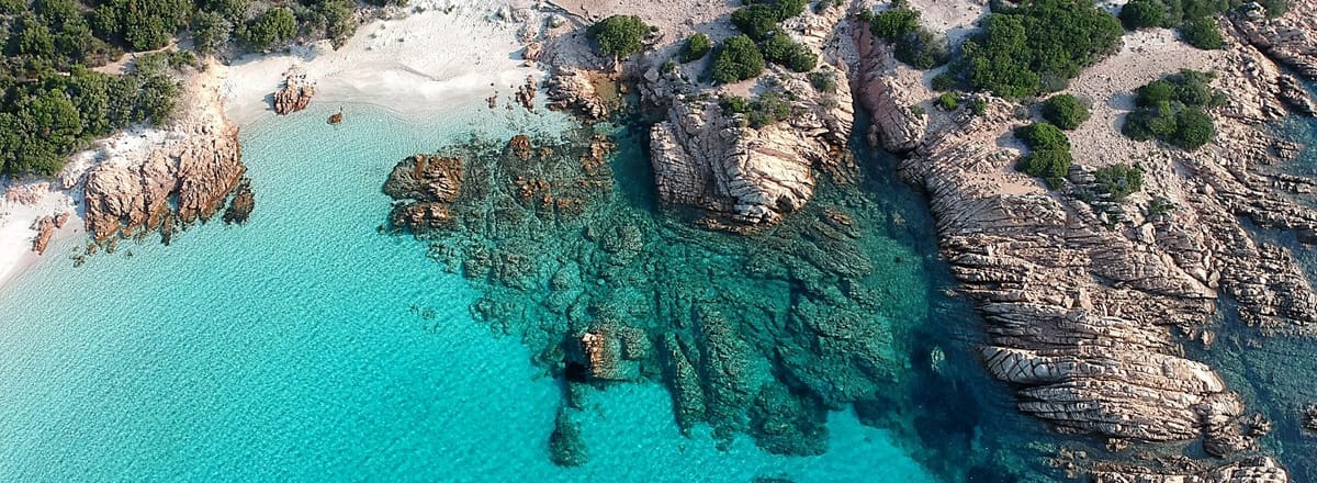 A stunning coastal scene in Sardinia, Italy,