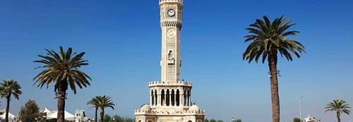 Izmir Clock Tower on a bright sunny day