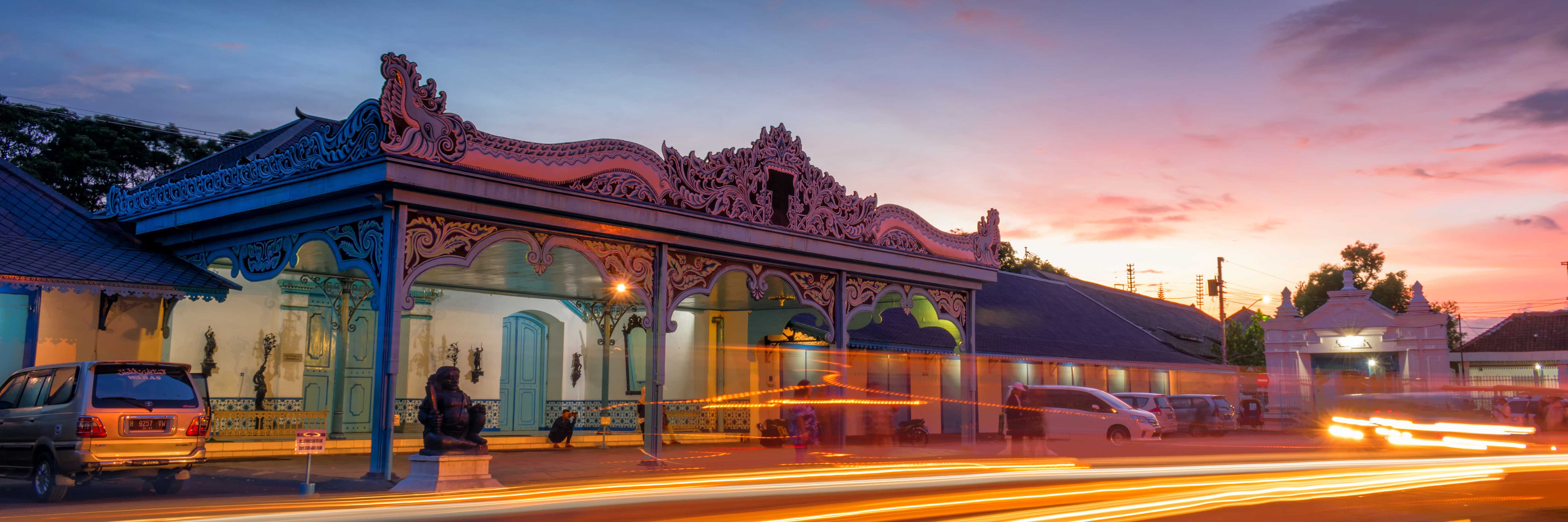 View of Surakarta Palace in the city of Solo