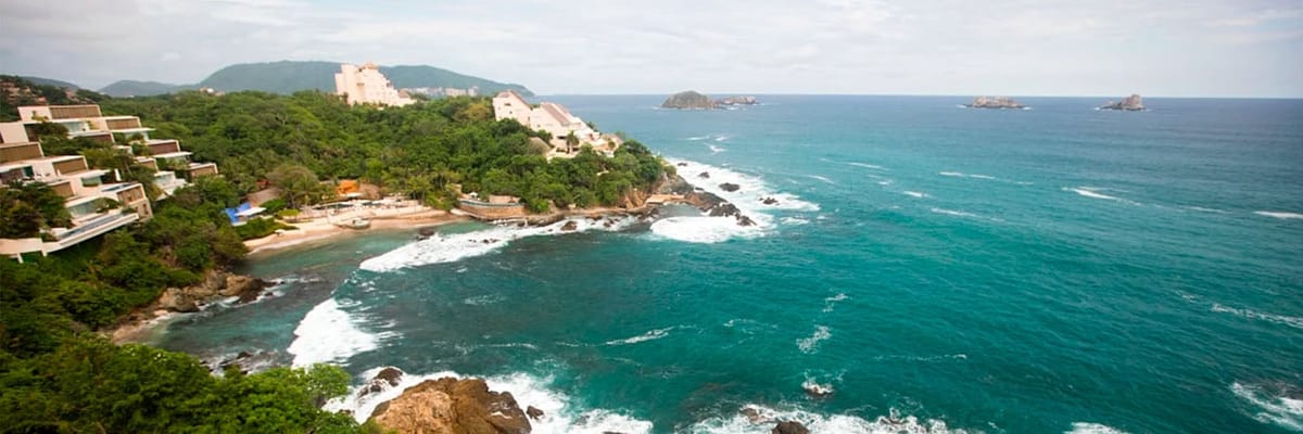 Aerial view of Ixtapa coast