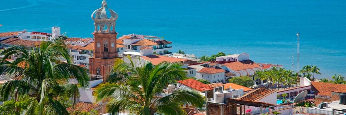 Aerial view of downtown Puerto Vallarta
