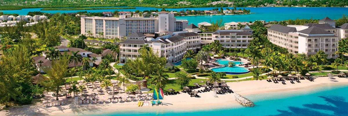 Panoramic aerial view of Breathless Montego Bay Resort & Spa