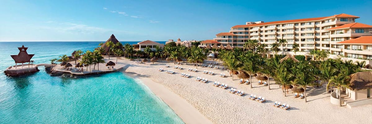Oceanfront aerial view of Dreams Aventuras all-inclusive resort
