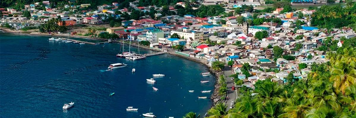 Aerial view St. Lucia