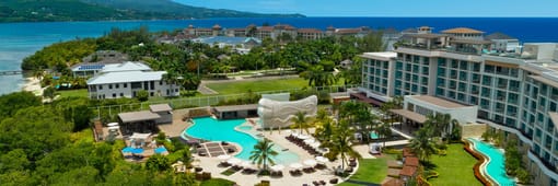 Panoramic aerial view of Breathless Montego Bay Resort & Spa