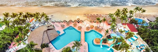 Aerial view of the main pools at Sunscape Dorado Pacifico Ixtapa