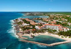 Oceanfront aerial view of Dreams Aventuras all-inclusive resort