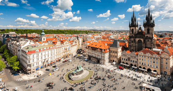 Book flights to Prague