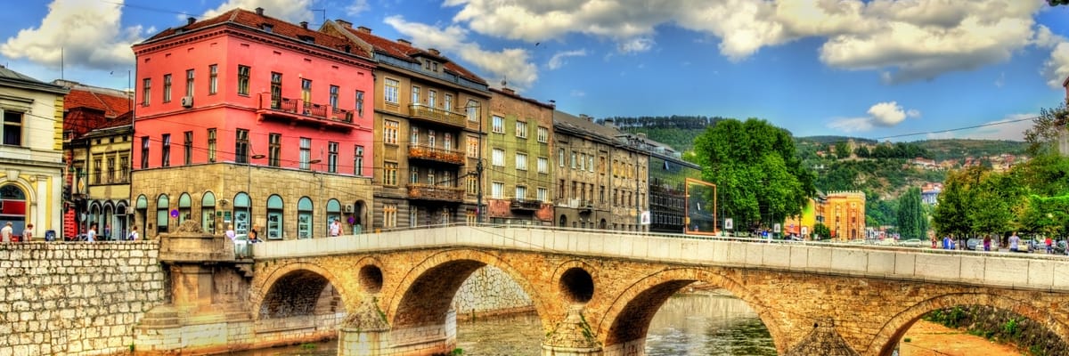 River bridge in Bosnia and Herzegovina