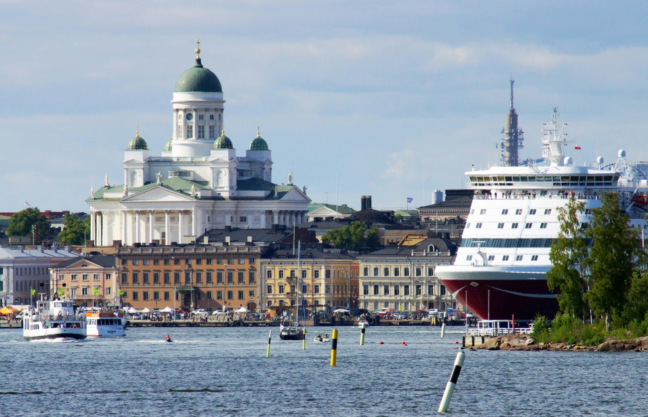 De haven van Helsinki - Amsterdam naar Helsinki