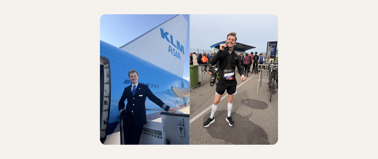 KLM-Purser en hardloper Michael de Vos