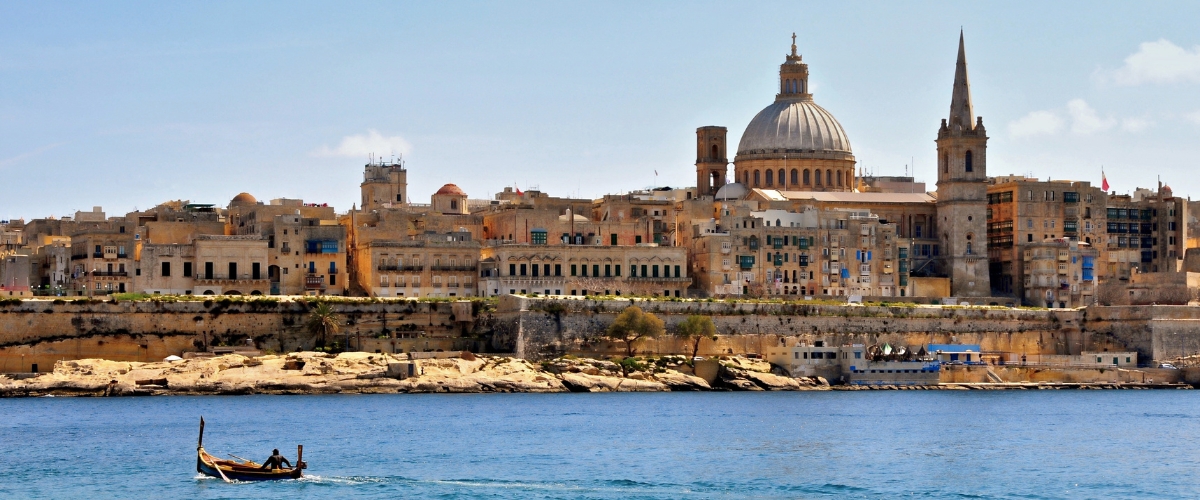 Valletta old city and Grand Harbour