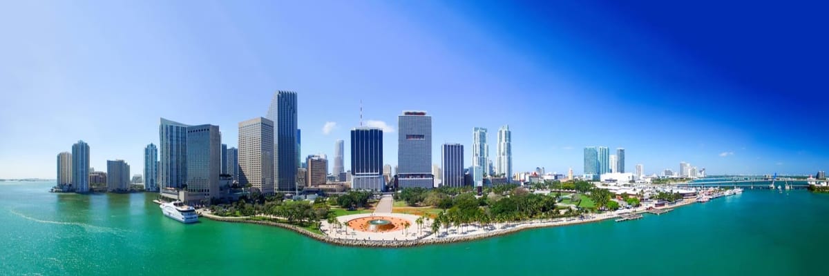 View of downtown Miami skyline