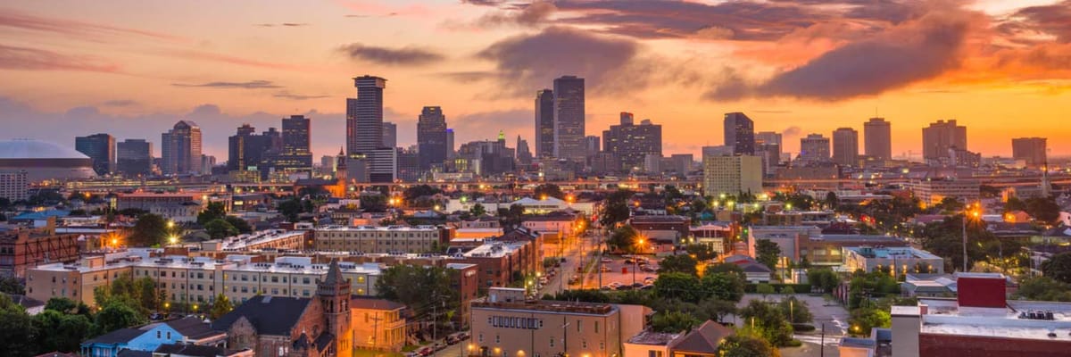 Voos da American Airlines de Columbia para para Nova Orleans