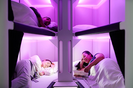 Economy Skynest™ available exclusively on select ultra long-haul flights between New York and Auckland