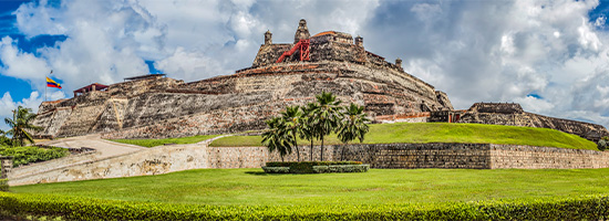 Panoramic view of the historic Castillo San Felipe de Barajas fortress