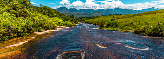 Las Gachas natural pools in Guadalupe Santander near Bucaramanga Colombia