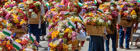 Feria de las Flores Medellín flower festival silleteros parade Colombia