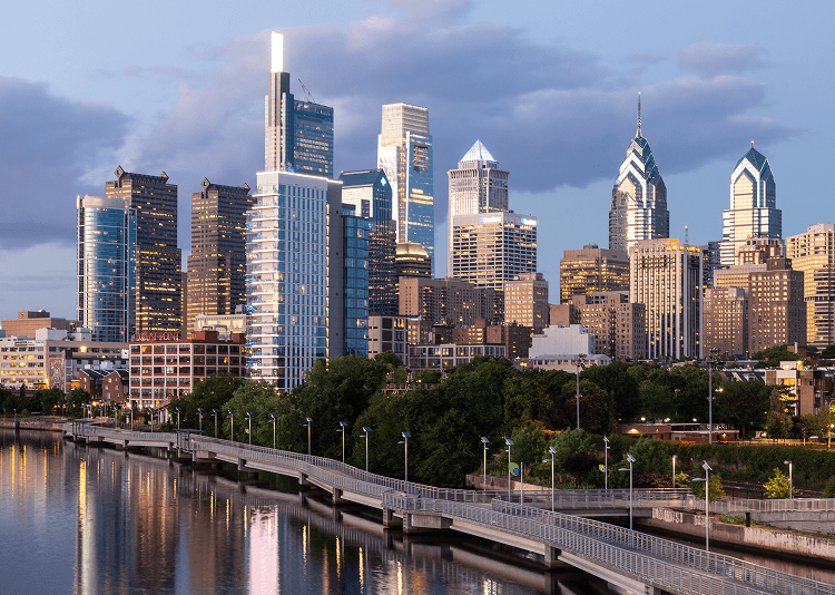 Philadelphia. Philadelphia’s skyline.