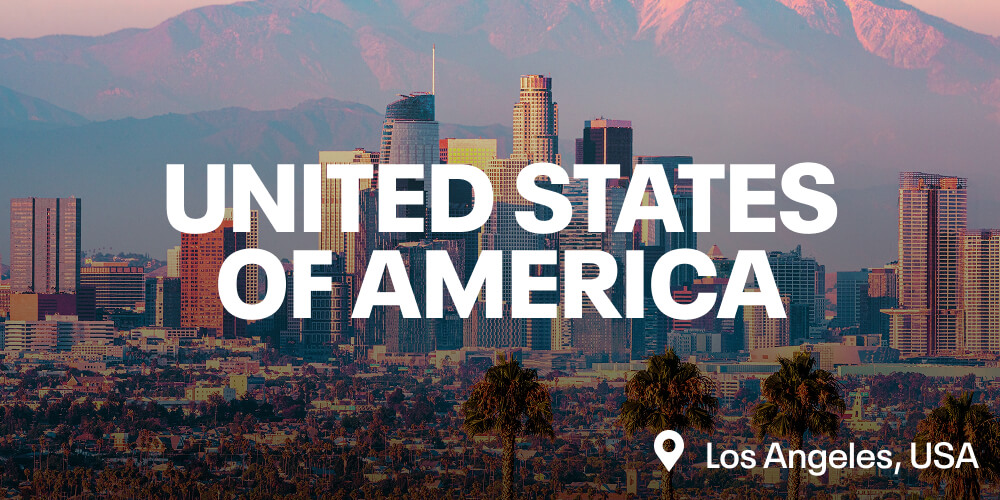 United States of America. The Los Angeles skyline. Los Angeles, California. 
