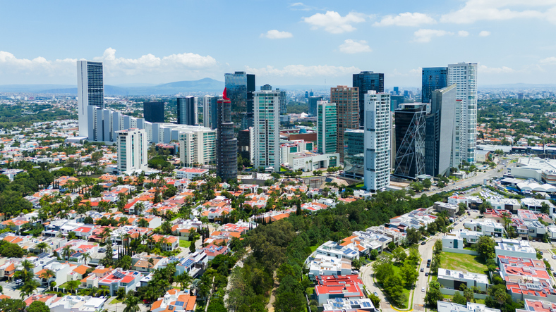 Vista aérea de la ciudad de Guadalajara.
