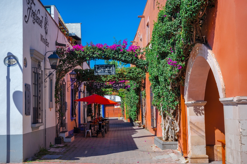 Colonial streets in Tequisquiapan, a Magical Town near Querétaro.