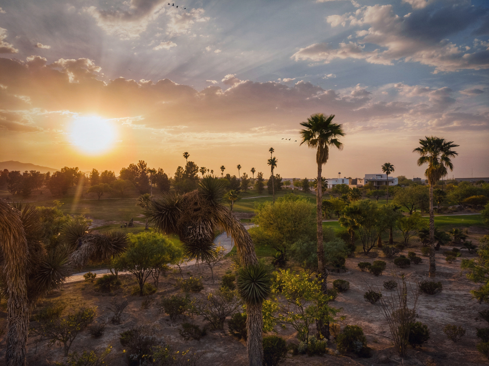 Panoramic view of a sunset in Torreon city.