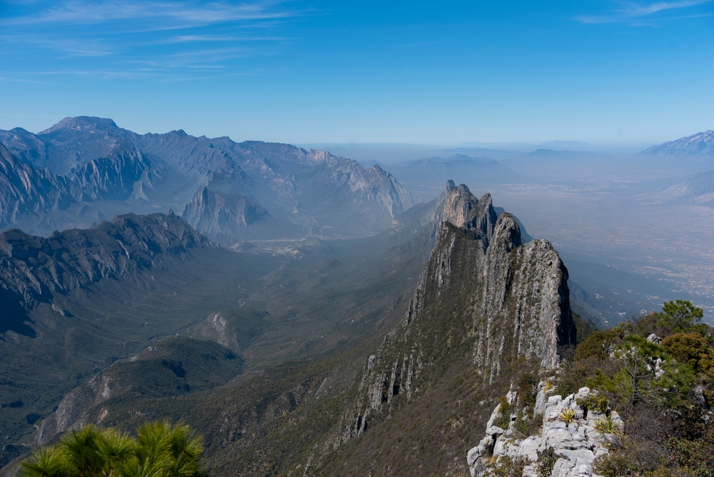 Aerial view of mountain tops at Chipinque Ecological Park
