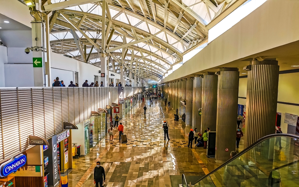 Interior architecture of Benito Juárez International Airport