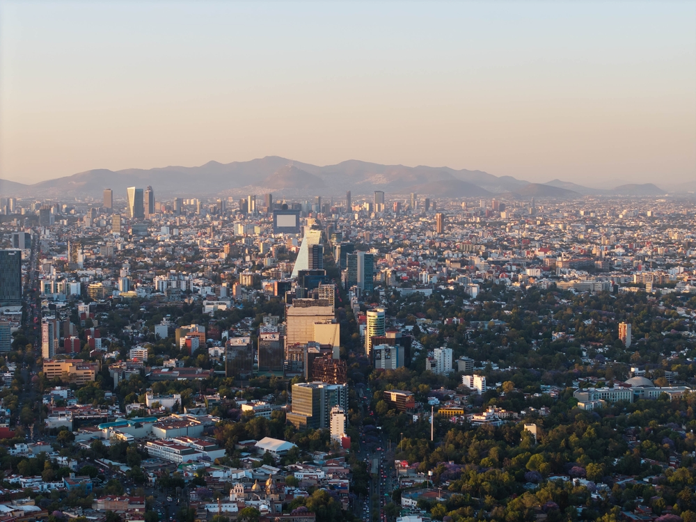 Ciudad de México vista desde arriba.