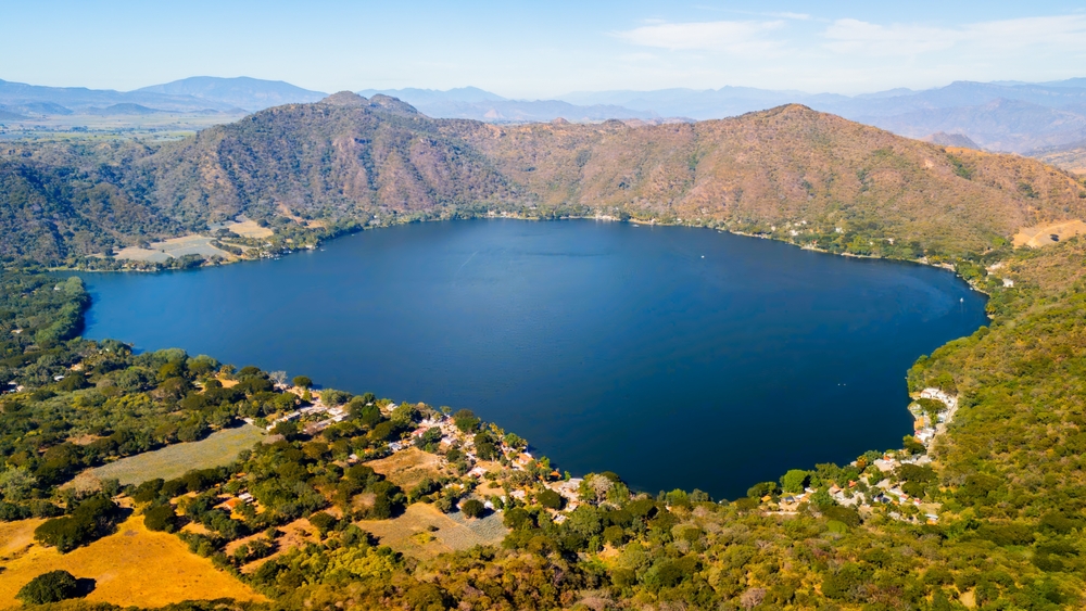 Vista aérea de la Laguna de Santa María del Oro.