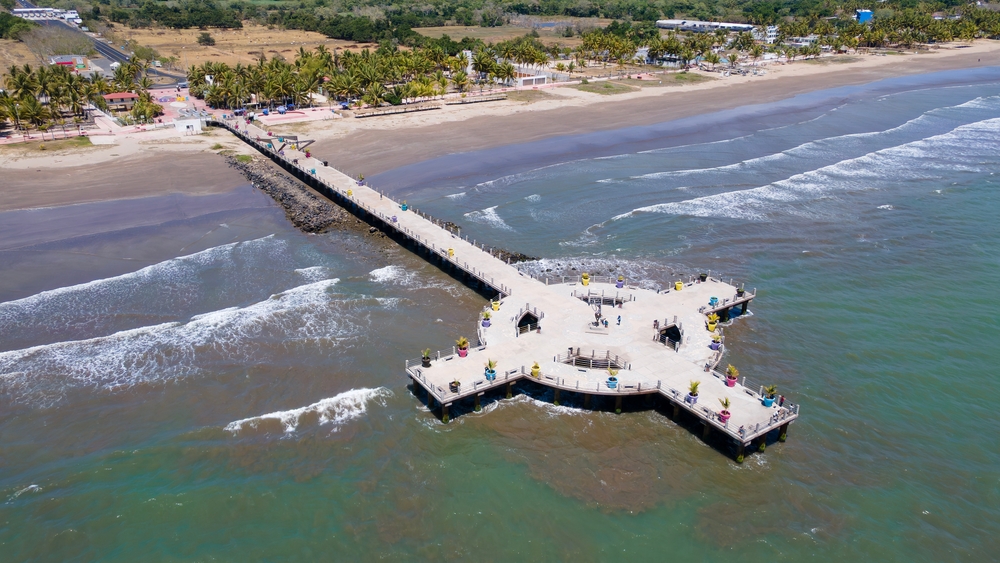 Vista aérea del Muelle de San Blas, a dos horas de Tepic.