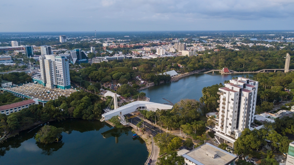 Vista aérea de la ciudad de Villahermosa.