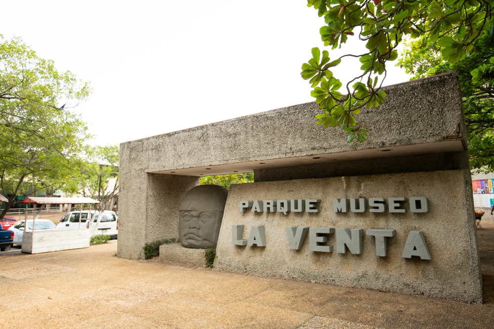 Entrada del Parque Museo La Venta, en Villahermosa.