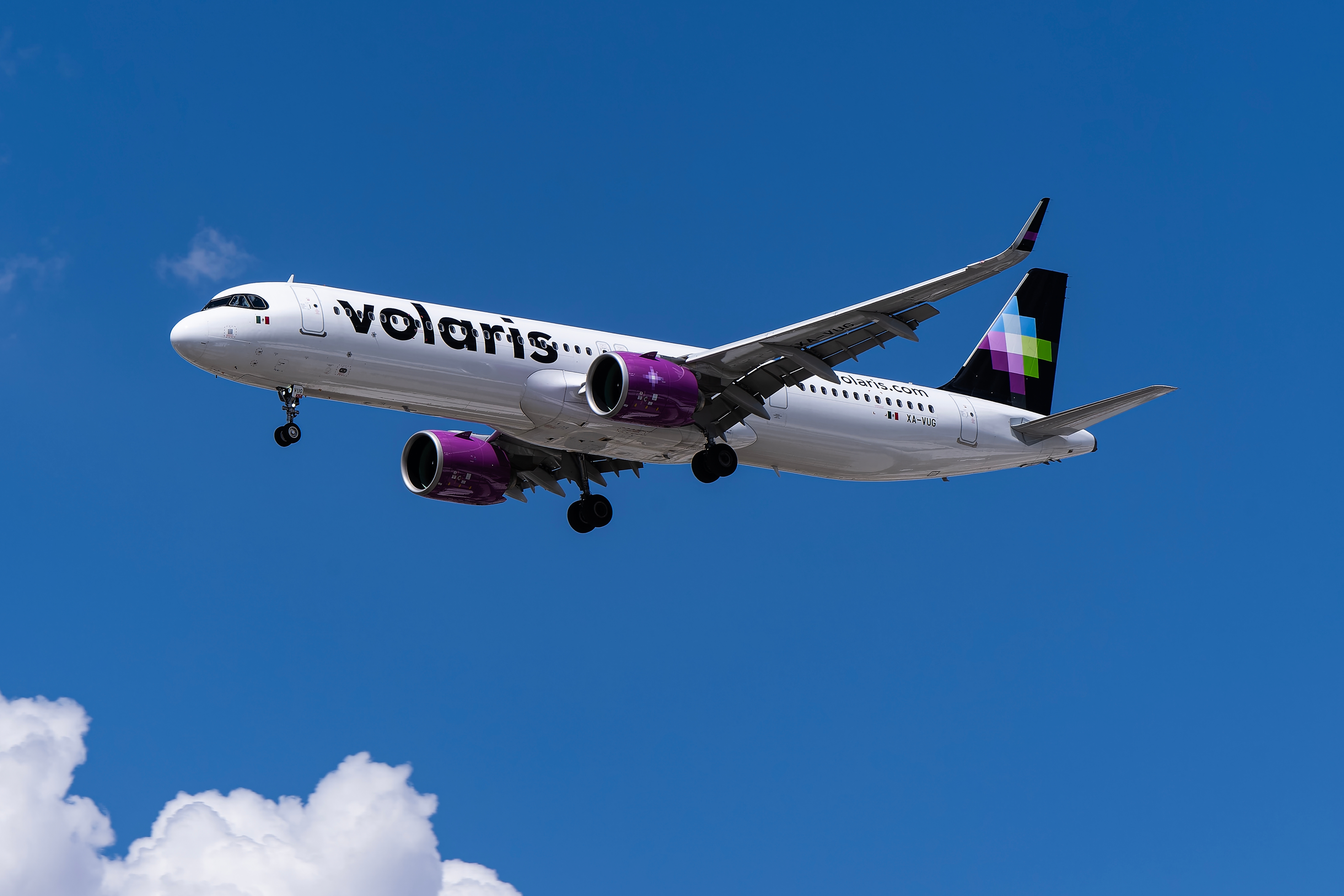  Volaris plane in mid-flight